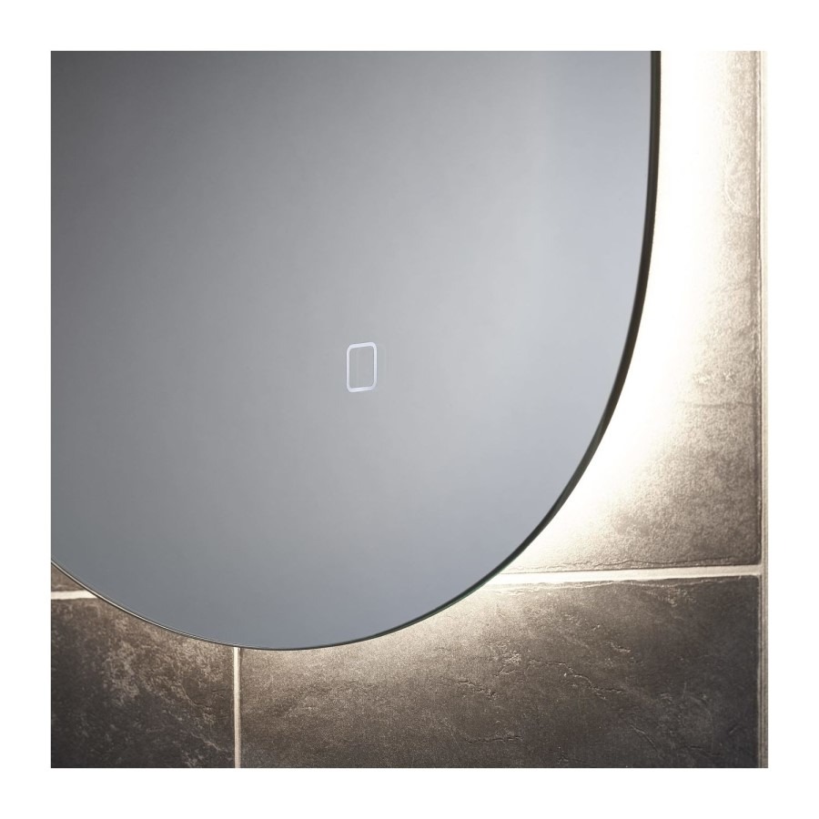 Sensio Mistral Teardrop Backlit Heated Bathroom Mirror with Lights 550 x 800mm - Image 3