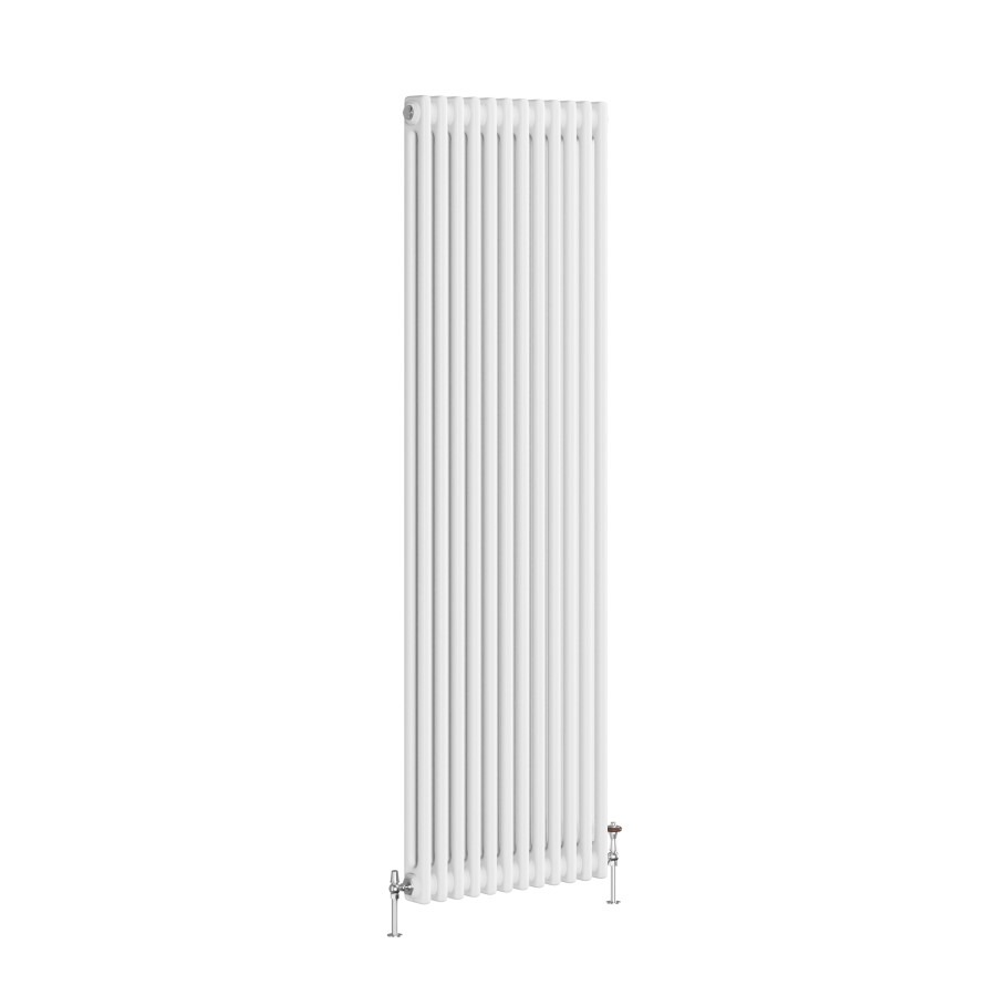 Reggio White Vertical Double Column Traditional Radiator 1800x560mm 5279 BTU - Cast Iron Style - Image 3