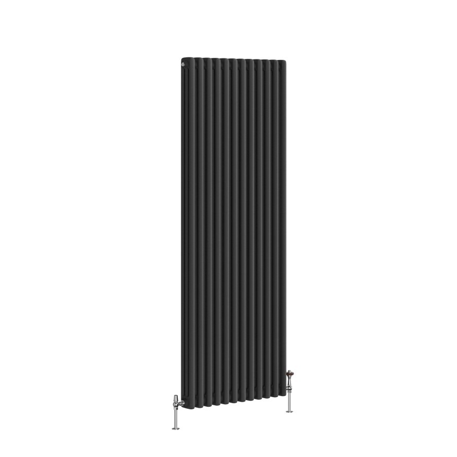 Reggio Midnight Black Vertical Triple Column Traditional Radiator 1500x560mm 5626 BTU - Cast Iron Style - Image 3