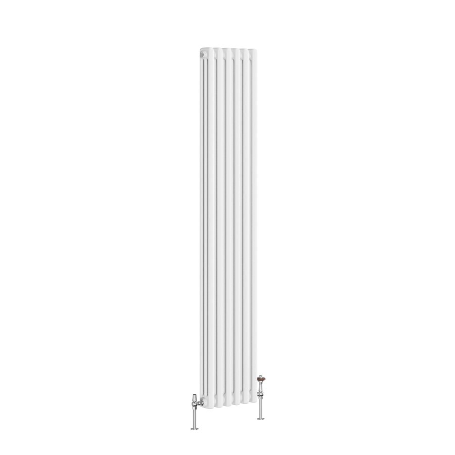 Reggio White Vertical Triple Column Traditional Radiator 1500x290mm 2813 BTU - Cast Iron Style - Image 3