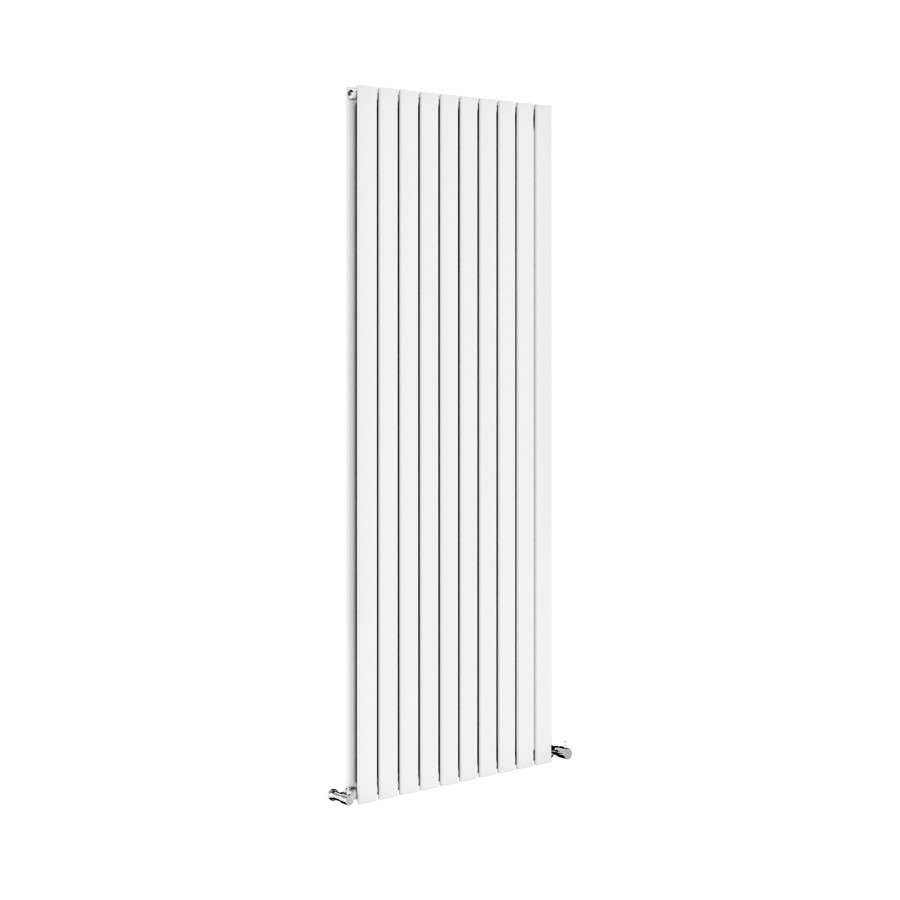 Riace White Vertical Flat Designer Radiator 1800x680mm Double Panel 6947 BTU - Image 3