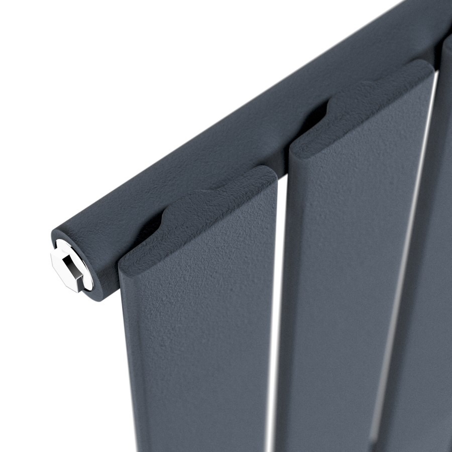 Riace Anthracite Vertical Flat Designer Radiator 1800x680mm Single Panel 4509 BTU - Image 3