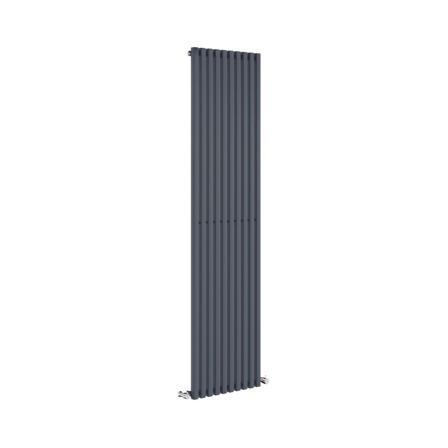 Ravello Anthracite Vertical Square Designer Radiator 1800x450mm Single Panel 3618 BTU - Image 3