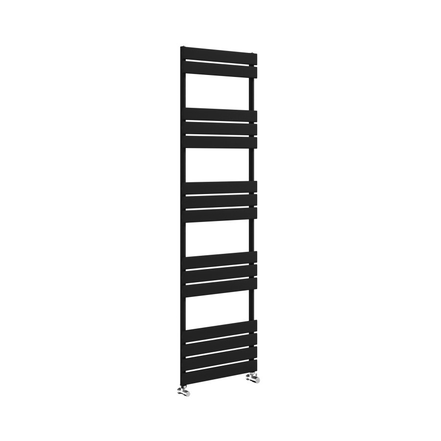 Riace Midnight Black Vertical Flat Towel Radiator 1600x450mm Single Panel 2171 BTU - Image 3