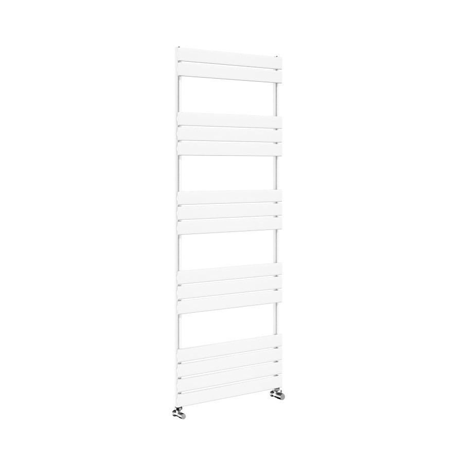 Riace White Vertical Flat Towel Radiator 1600x600mm Single Panel 2742 BTU - Image 3