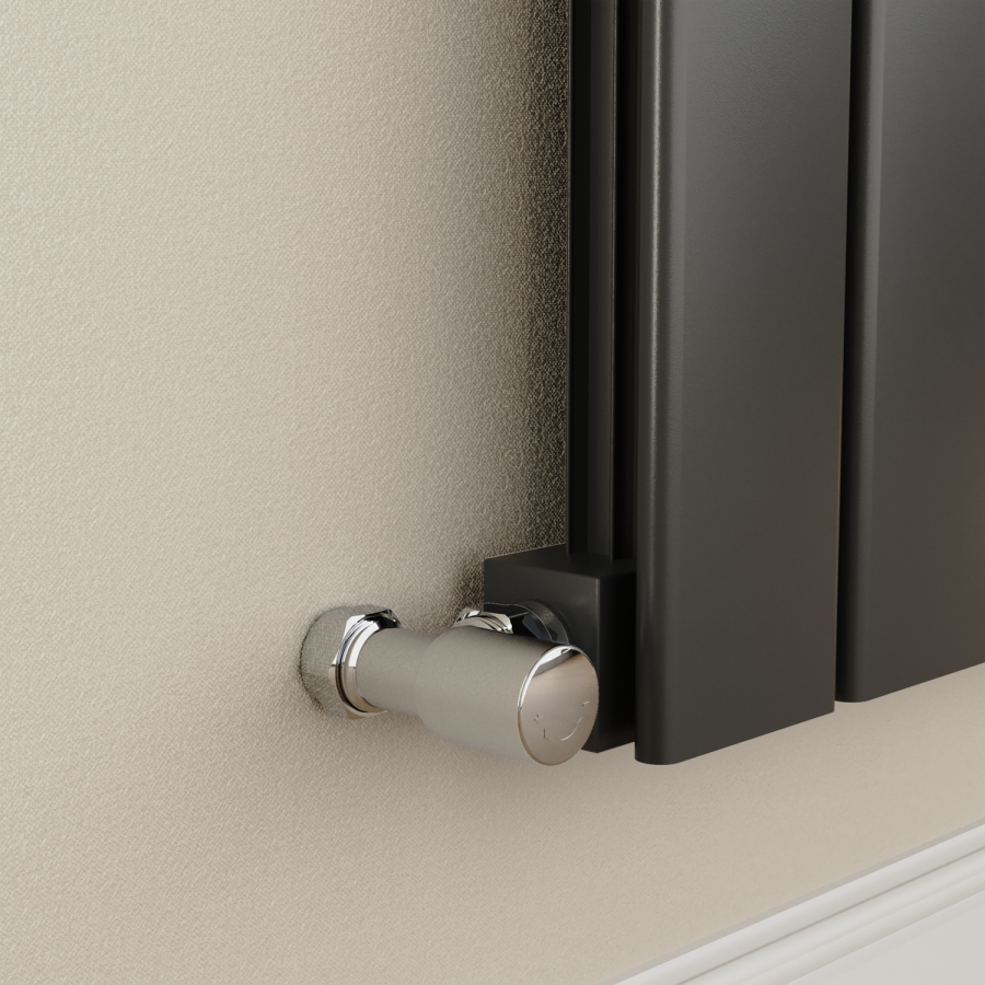 Eco Eleganza Anthracite Vertical Flat Designer Aluminium Radiator 1600x375mm Single Panel 2546 BTU - Image 3