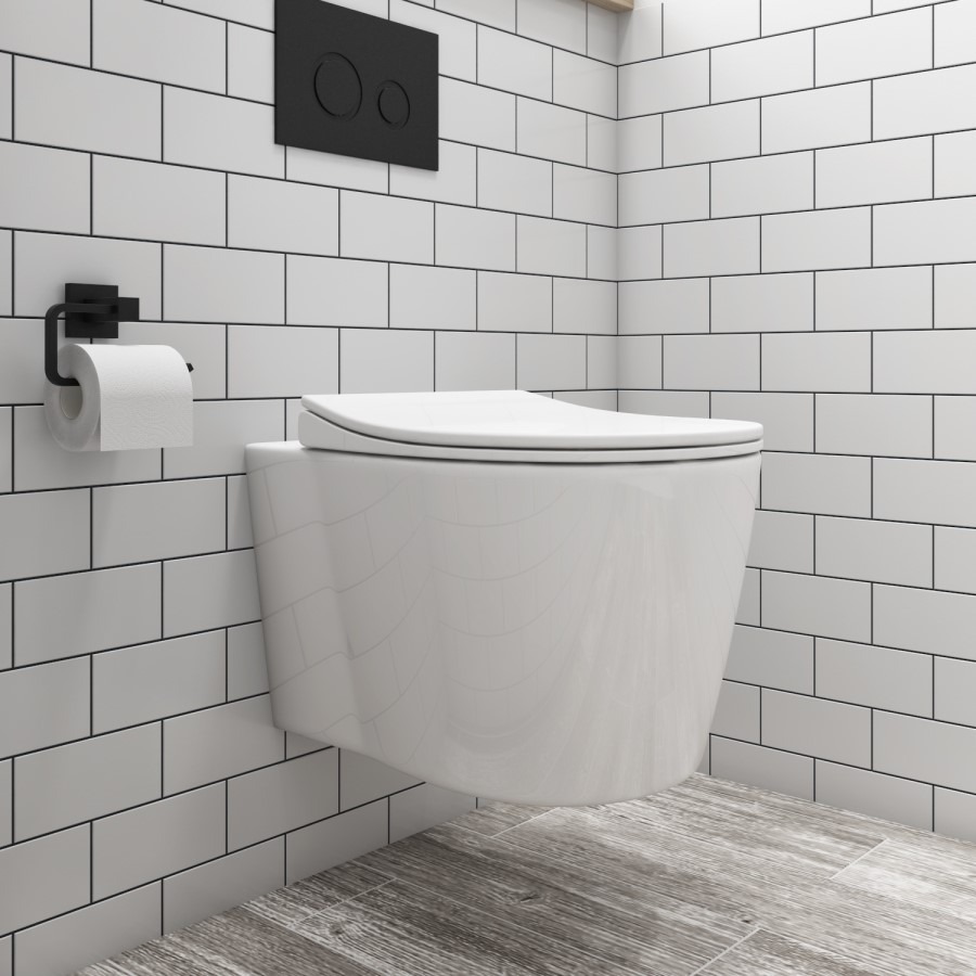 Alcor White Gloss Wall Hung Toilet and Basin Suite - Image 4