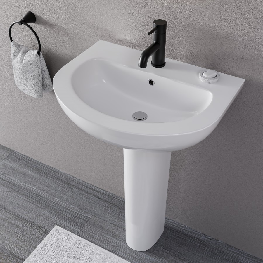 Modern 1300mm Freestanding Bath Suite with Toilet & Basin - Pico - Image 4