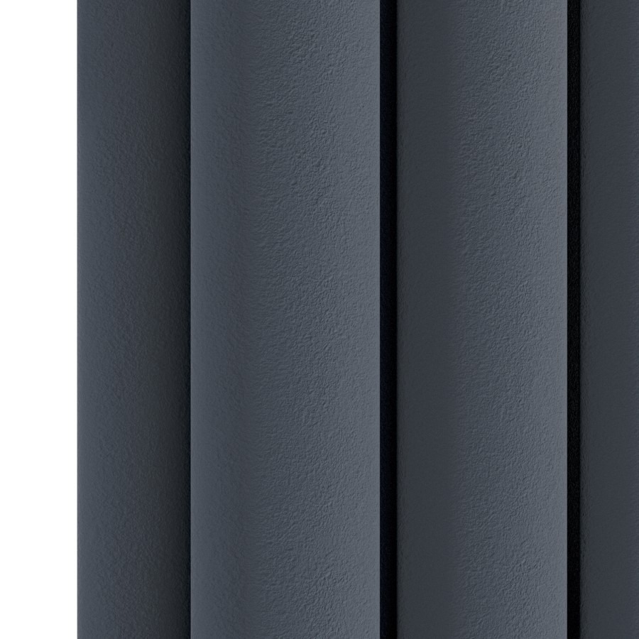 Sorrento Anthracite Vertical Oval Designer Radiator 1600x236mm Double Panel 2234 BTU - Image 4