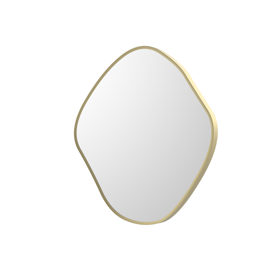 Pebble Brass Backlit Heated Bathroom Mirror with Lights 760 x 800mm - Aster - Image 5