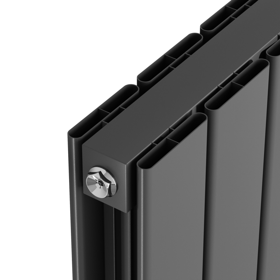 Eco Eleganza Anthracite Vertical Flat Designer Aluminium Radiator 1800x300mm Double Panel 2928 BTU - Image 5