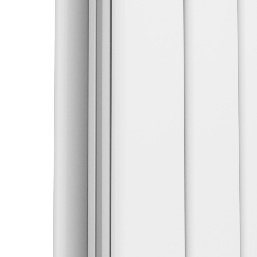 Eco Eleganza White Vertical Flat Designer Aluminium Radiator 1600x375mm Double Panel 3374 BTU - Image 5