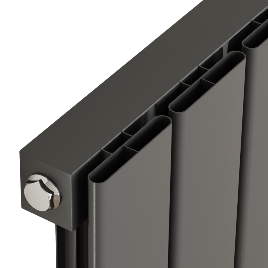 Eco Eleganza Anthracite Vertical Flat Designer Aluminium Radiator 1600x375mm Single Panel 2546 BTU - Image 4