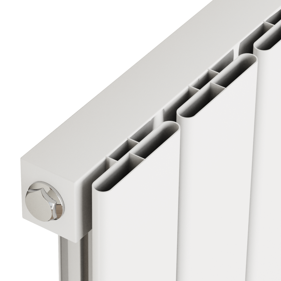 Eco Eleganza White Vertical Flat Designer Aluminium Radiator 1600x525mm Single Panel 3564 BTU - Image 5