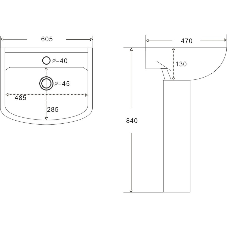 Chrome Freestanding Right Hand Shower Bath Suite with Toilet and Basin - Kona - Image 5