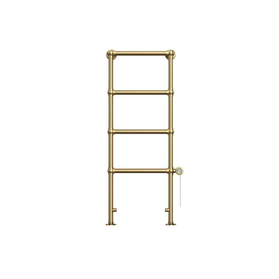 Brass Vertical Electric Towel Radiator 1200 x 479mm - Regent - Image 5