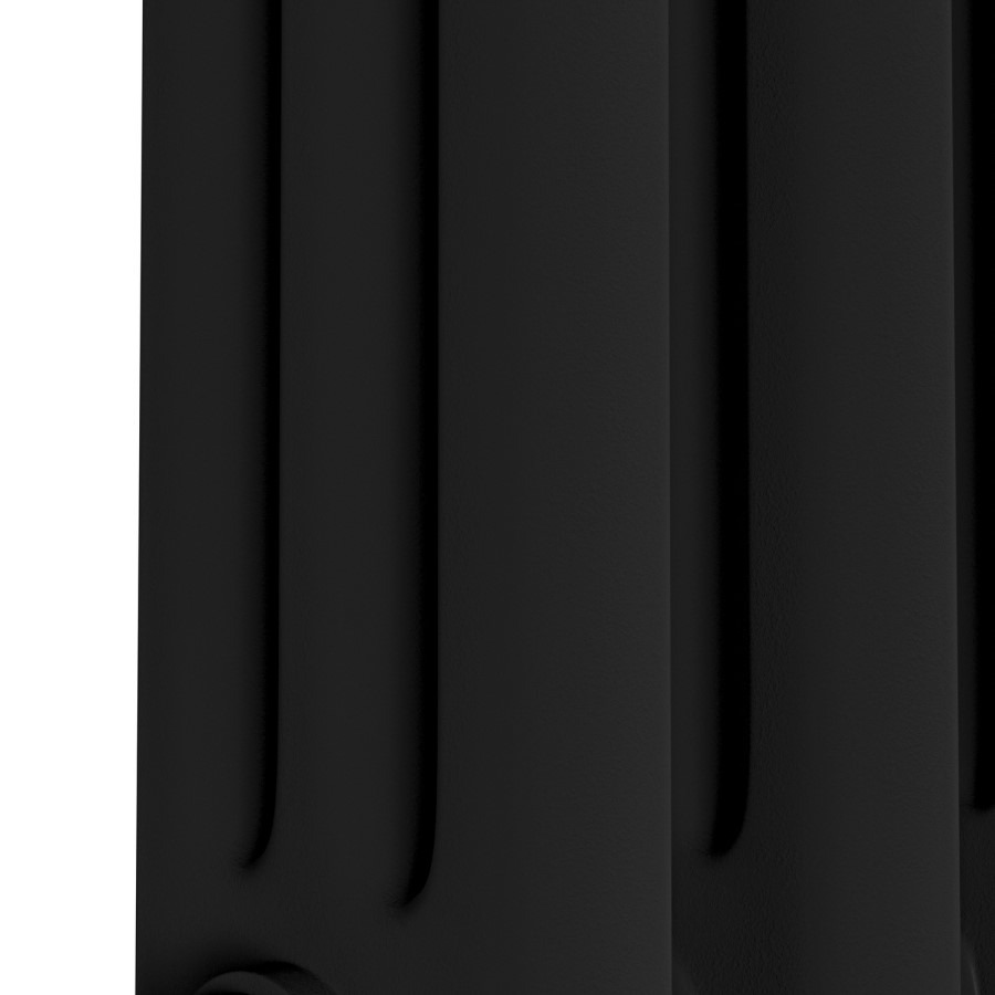 Reggio Midnight Black Vertical Triple Column Traditional Radiator 1500x560mm 5626 BTU - Cast Iron Style - Image 5
