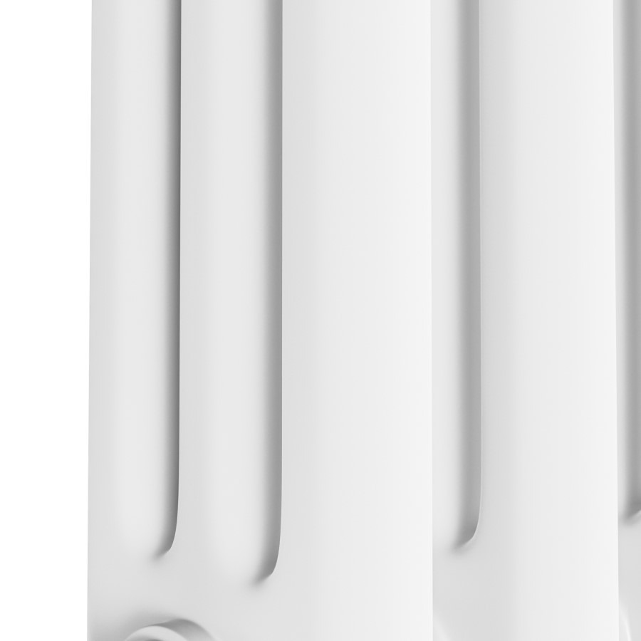Reggio White Vertical Triple Column Traditional Radiator 1800x200mm 2218 BTU - Cast Iron Style - Image 5