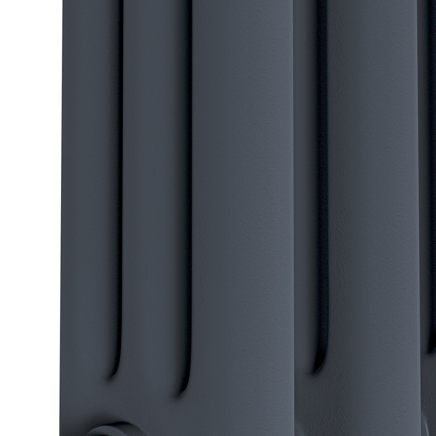 Reggio Anthracite Vertical Triple Column Traditional Radiator 1800x290mm 3327 BTU - Cast Iron Style - Image 5