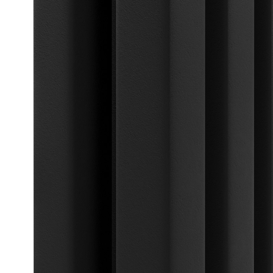 Ravello Midnight Black Vertical Square Designer Radiator 1800x450mm Double Panel 5357 BTU - Image 5