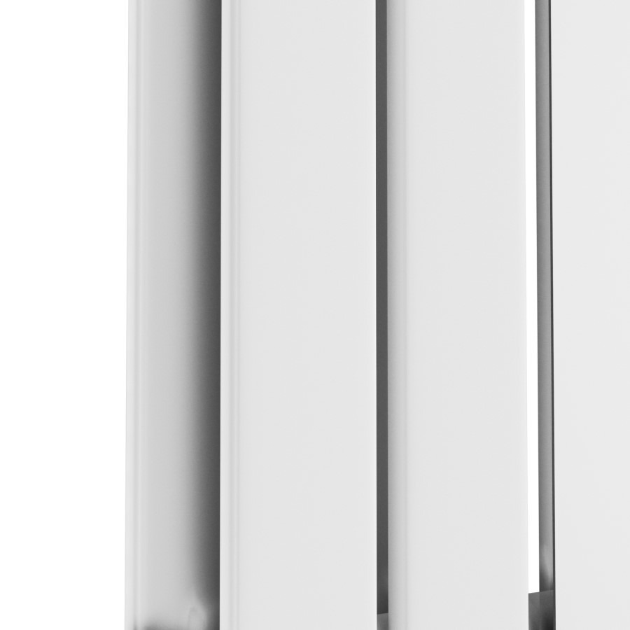Specchio White Vertical Flat Designer Radiator with Mirror 1800x385mm Double Panel 3541 BTU - Image 5
