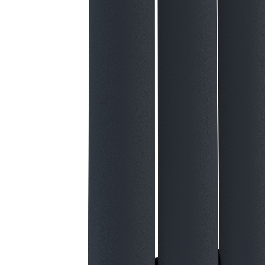 Specchio Anthracite Vertical Oval Designer Radiator with Mirror 1800x500mm Single Panel 2680 BTU - Image 5