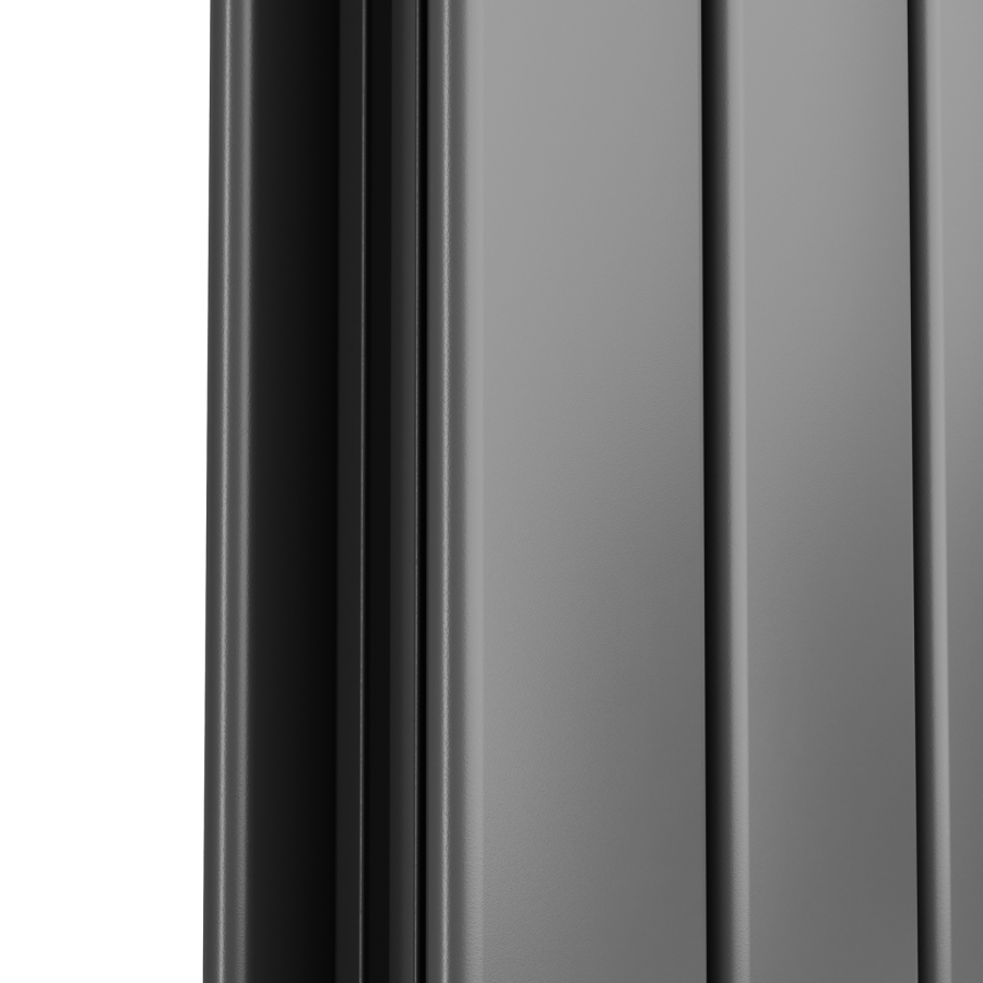 Eco Eleganza Anthracite Vertical Flat Designer Aluminium Radiator 1800x300mm Double Panel 2928 BTU - Image 6