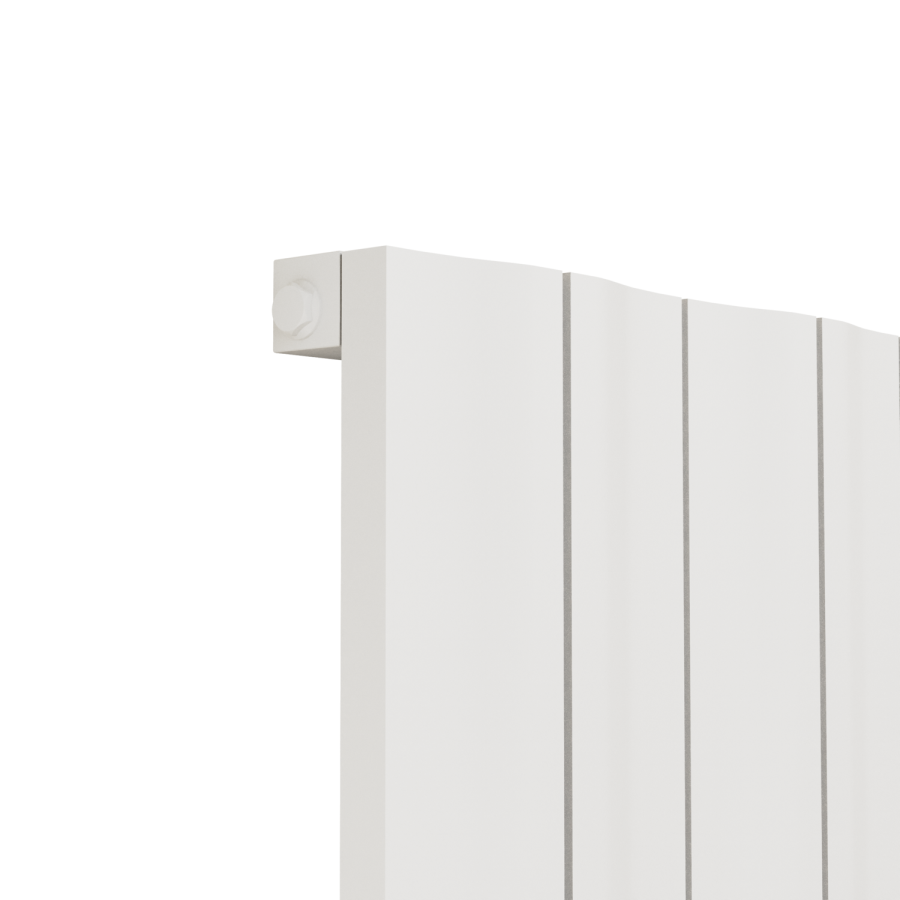 Eco Vivante White Vertical Wave Designer Aluminium Radiator 1800x565mm Single Panel 4508 BTU - Image 6