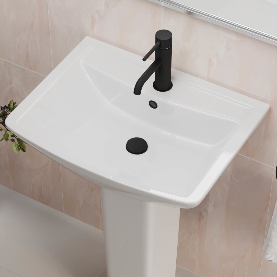 Black Freestanding Left Hand Shower Bath Suite with Toilet and Basin - Amaro - Image 6