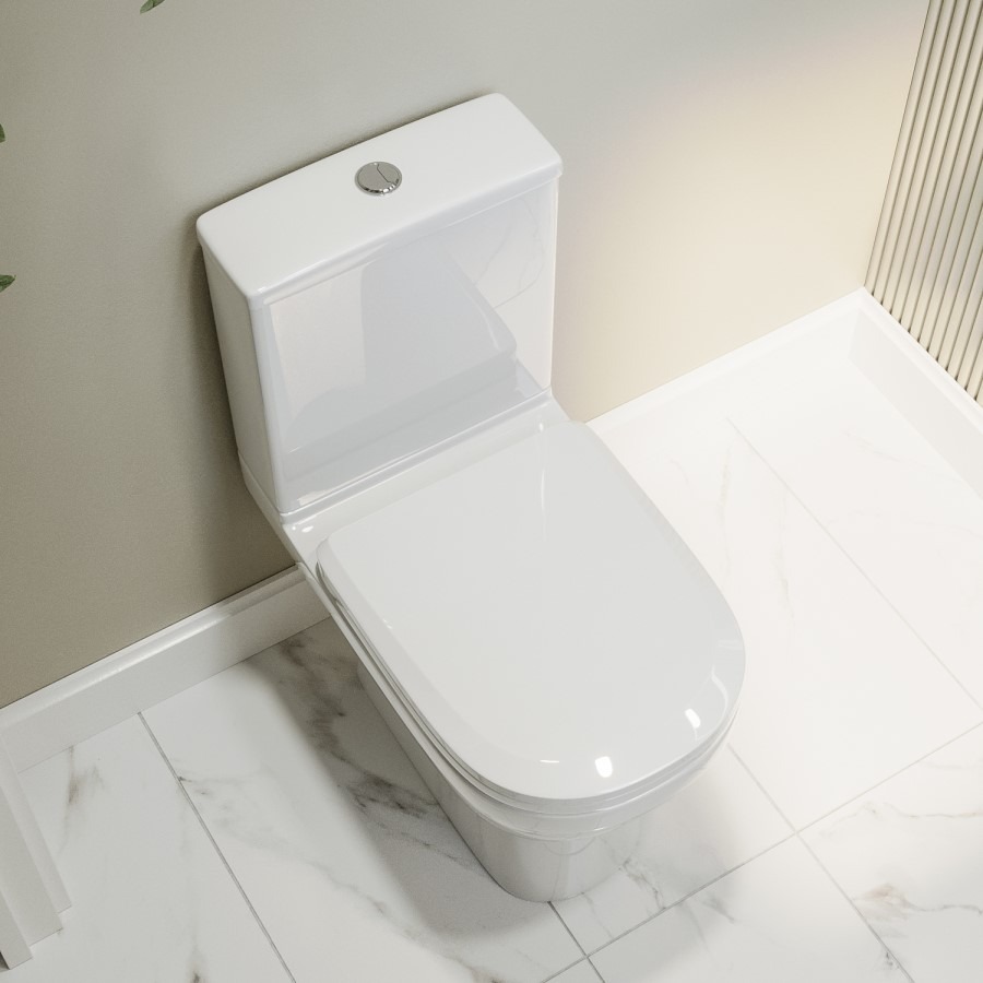 Baxenden Cloakroom Toilet Suite with Blue Floorstanding Vanity Unit and Basin - Image 6