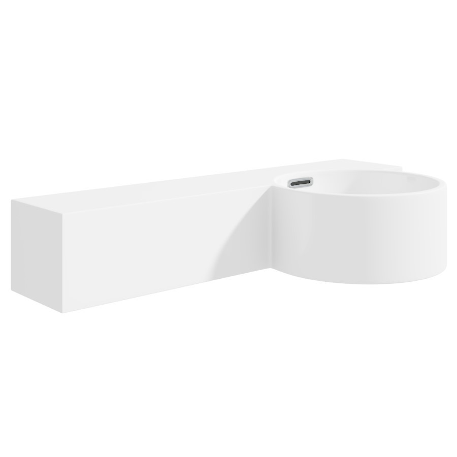 Alcor White Gloss Wall Hung Toilet and Basin Suite - Image 6