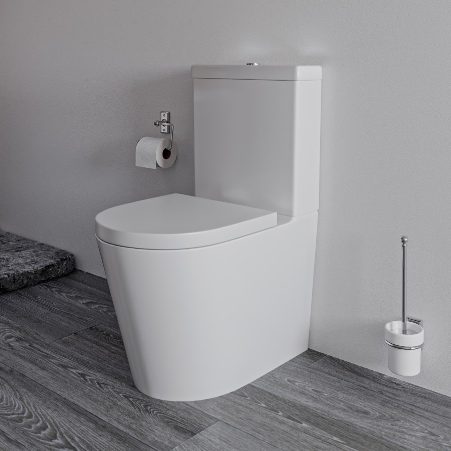 Modern 1300mm Freestanding Bath Suite with Toilet & Basin - Pico - Image 6