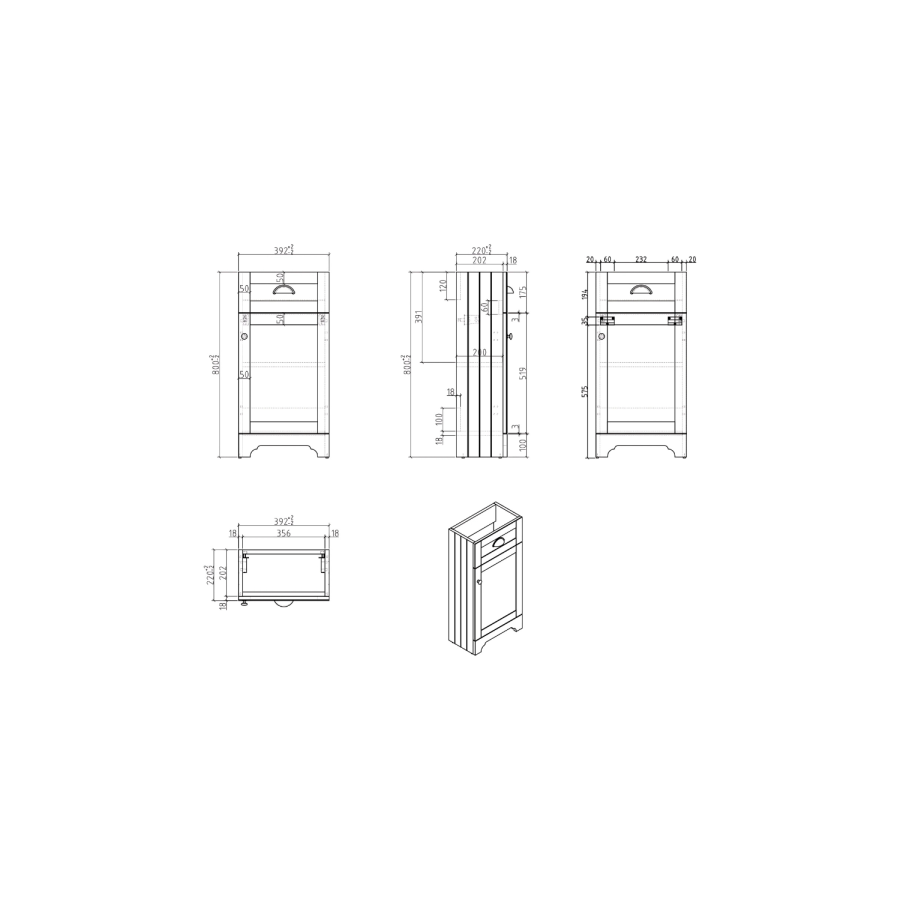Baxenden Cloakroom Toilet Suite with Blue Floorstanding Vanity Unit and Basin - Image 7