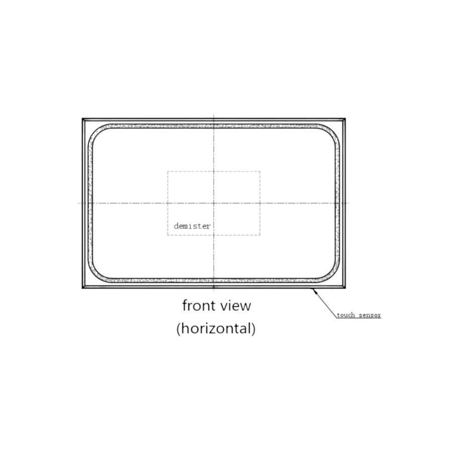 Rectangular Brass Heated Bathroom Mirror with Lights 1200 x 800mm - Rhea - Image 7