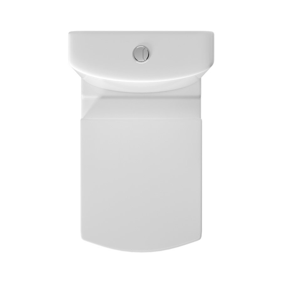 Rimless Close Coupled Toilet and Basin Suite - Ashford - Image 8