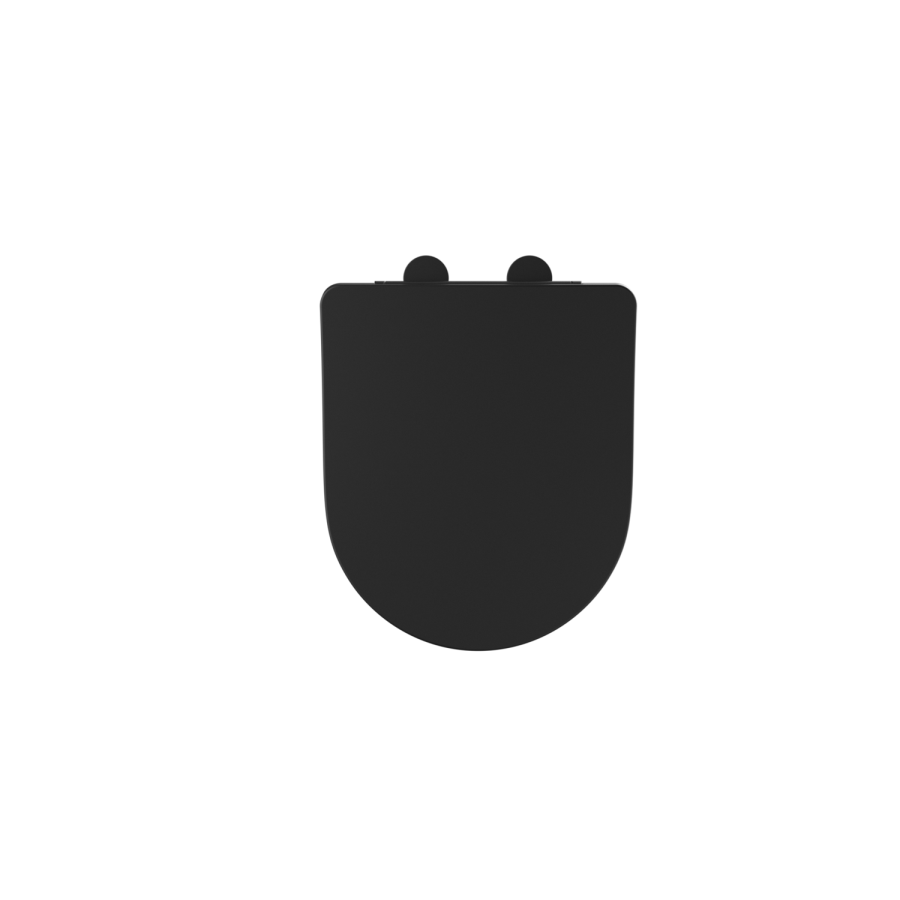 Matt Black Close Coupled Closed Back Toilet with Sink on Top & Black Fittings Cloakroom Suite - Legend - Image 8