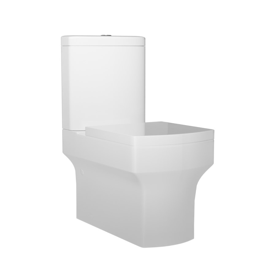 Rimless Close Coupled Toilet and Basin Suite - Ashford - Image 9