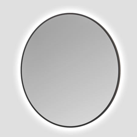 Round Black Backlit Heated Bathroom Mirror with Lights 800mm – Orion - Image 3